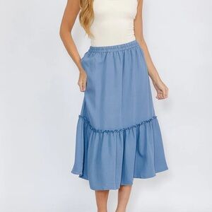 Blue Midi Skirt